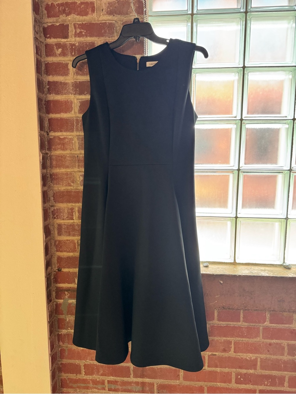Calvin Klein Black Sleeveless Fit-and-Flare Midi Dress
